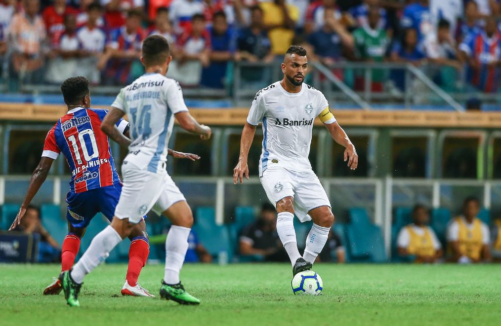 Jogo entre Bahia e Grêmio na Arena Fonte Nova foi marcada por muita tensão (Foto: Lucas Uebel/Grêmio)