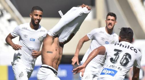 Marinho fez golaço ao Santos