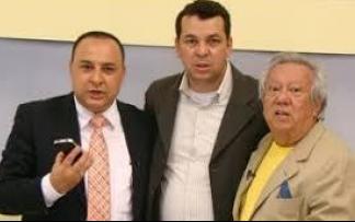 Juarez ao lado de Edmilson Almeida e Artur Eugênio, do Futebol interior