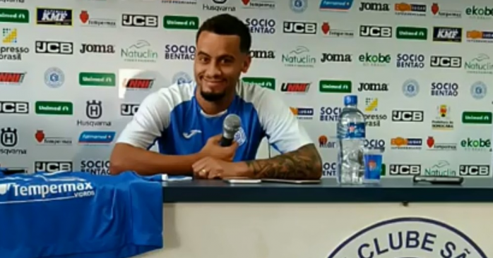 Rodolfo, novo meia do São Bento — Foto: Divulgação/EC São Bento 