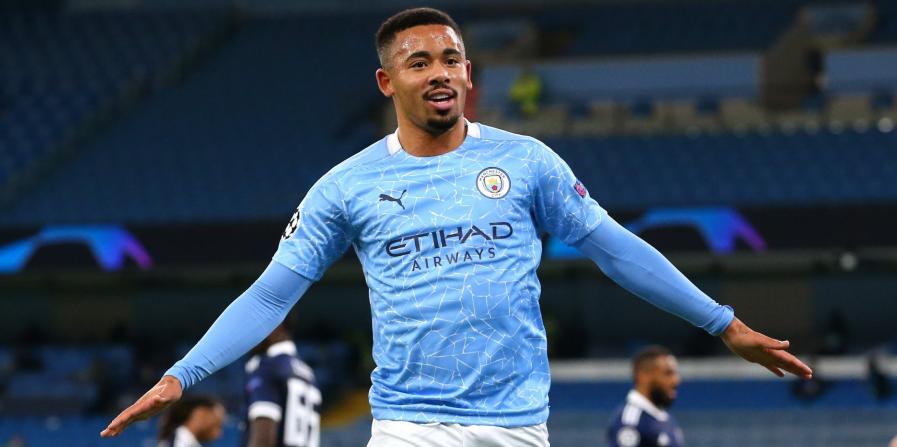 Gabriel Jesus retornou ao City após 45 dias e marcou pela Liga dos Campeões (Foto: Divulgação)