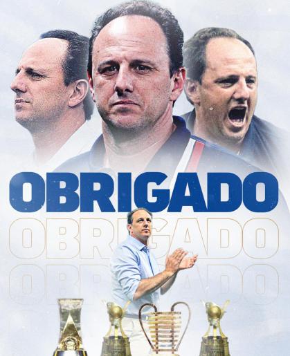 Fortaleza agradece Rogério Ceni que se apresenta nesta terça-feira no Flamengo