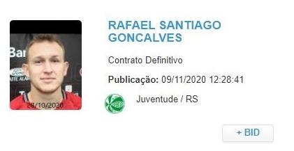 Sem jogar desde maio, atacante sai no BID e já pode estrear pelo Juventude