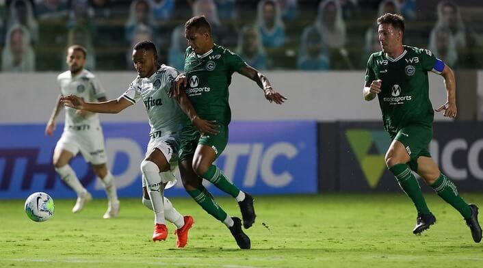 Goiás venceu o Palmeiras na Serrinha (Foto: Cesar Greco/Agência Palmeiras)