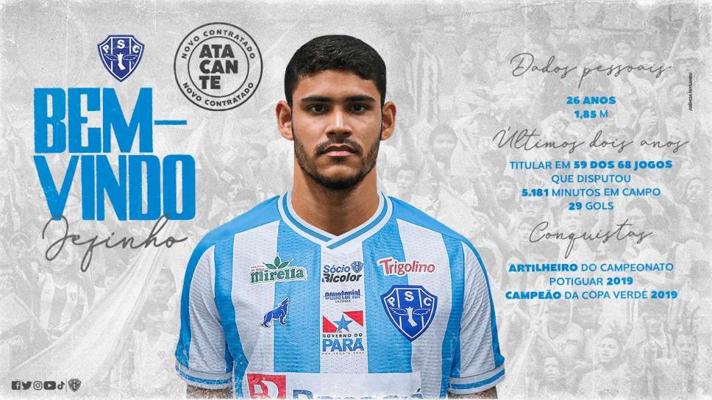 Jefinho é o novo reforço do Paysandu