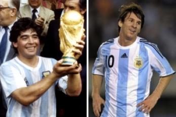 Maradona e Messi: eterna comparação