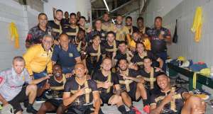 Série D: ​Elenco do Brasiliense comemora melhor campanha da fase de grupos