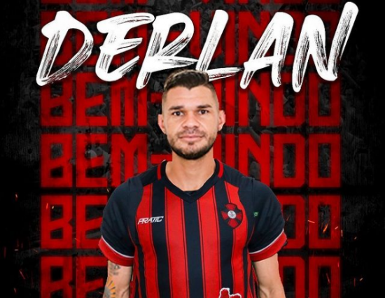 Moto Club-MA anunciou Derlan (Foto: Divulgação/Moto Club)