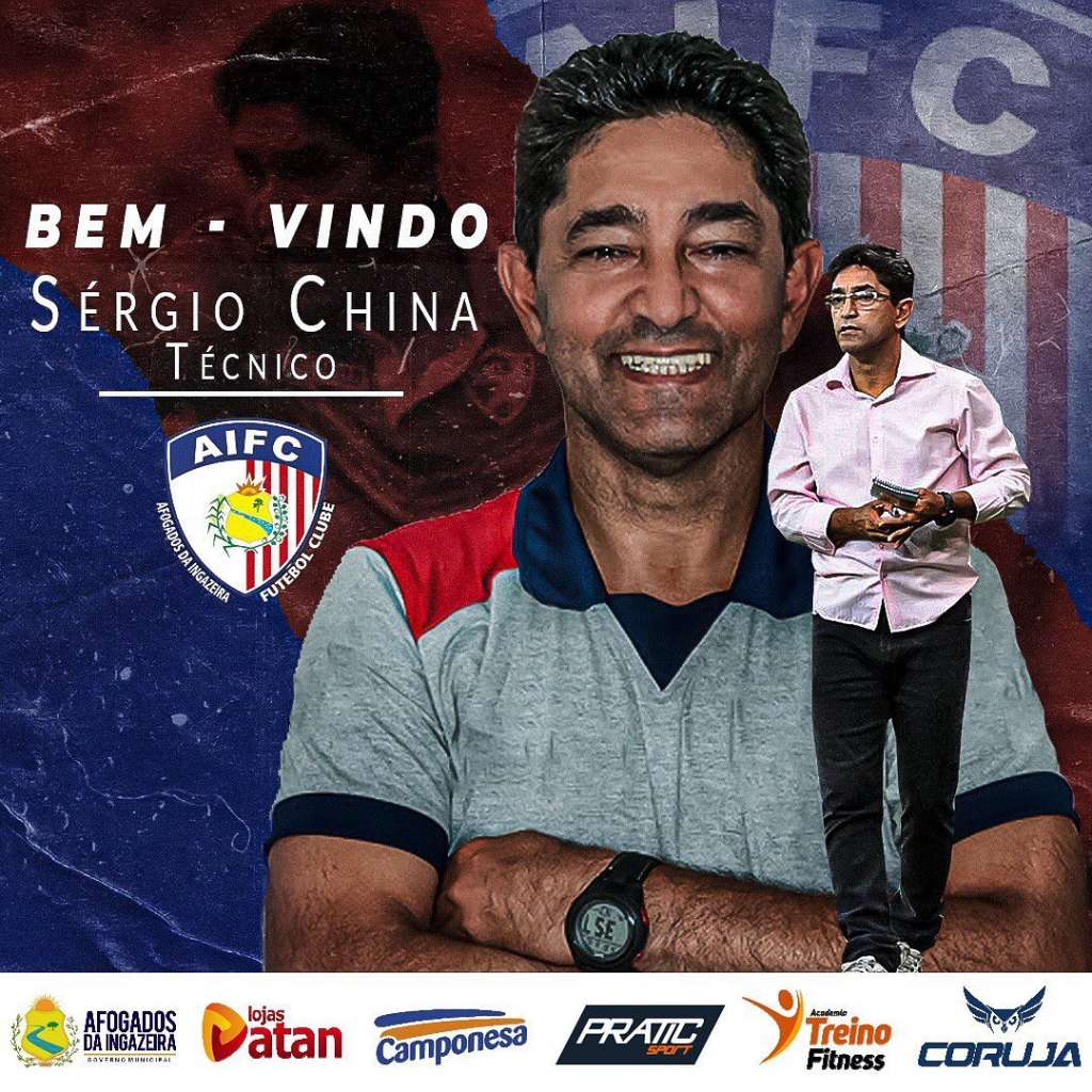  Sérgio China é o novo técnico do Afogados da Ingazeira-PE