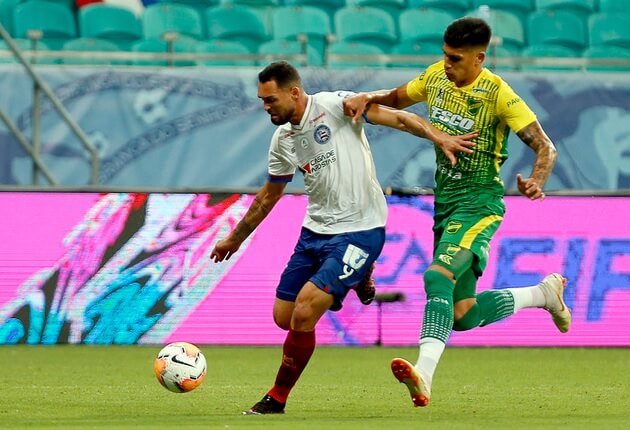 Gilberto marcou um gol e perdeu um pênalti (Foto: Felipe Oliveira/EC Bahia) Gilberto marcou um gol e perdeu um pênalti (Foto: Felipe Oliveira/EC Bahia)