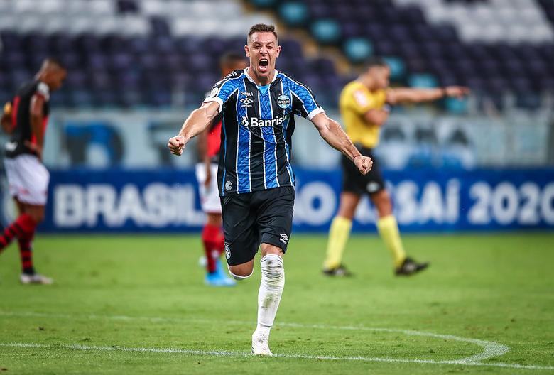 Churín marcou o gol da vitória do Grêmio neste domingo - Lucas Uebel/Grêmio FBPA Churín marcou o gol da vitória do Grêmio neste domingo - Lucas Uebel/Grêmio FBPA