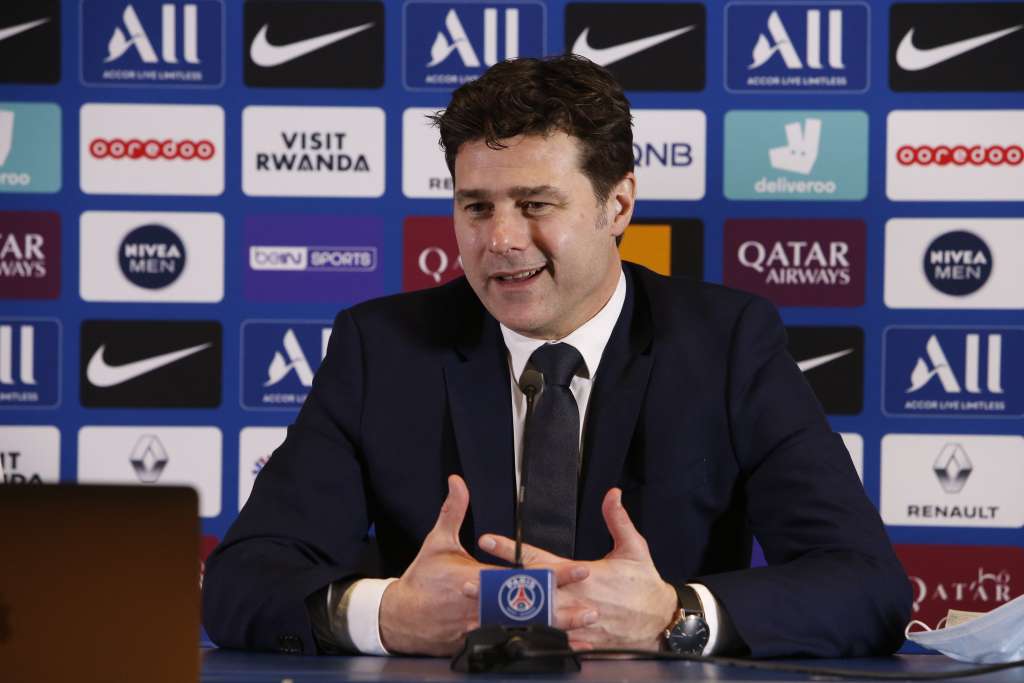 Mauricio Pochettino concedeu primeira entrevista coletiva como técnico do PSG (Foto: Divulgação/PSG)