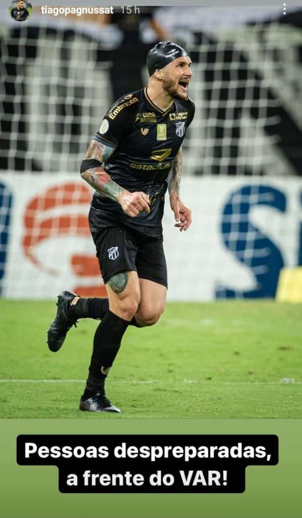 Tiago Pagnussat criticou o VAR em sua rede social