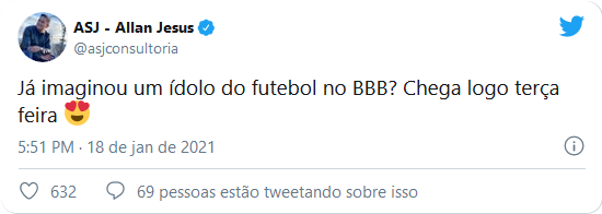 Ex-jogador de Fla e Flu é um dos cotados para entrar no BBB 21. Saiba quem é!