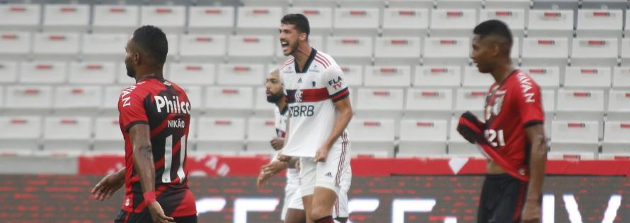Gustavo Henrique comemora gol marcado no primeiro tempo - Foto: Robson Mafra/AGIF - Foto: Robson Mafra/AGIF