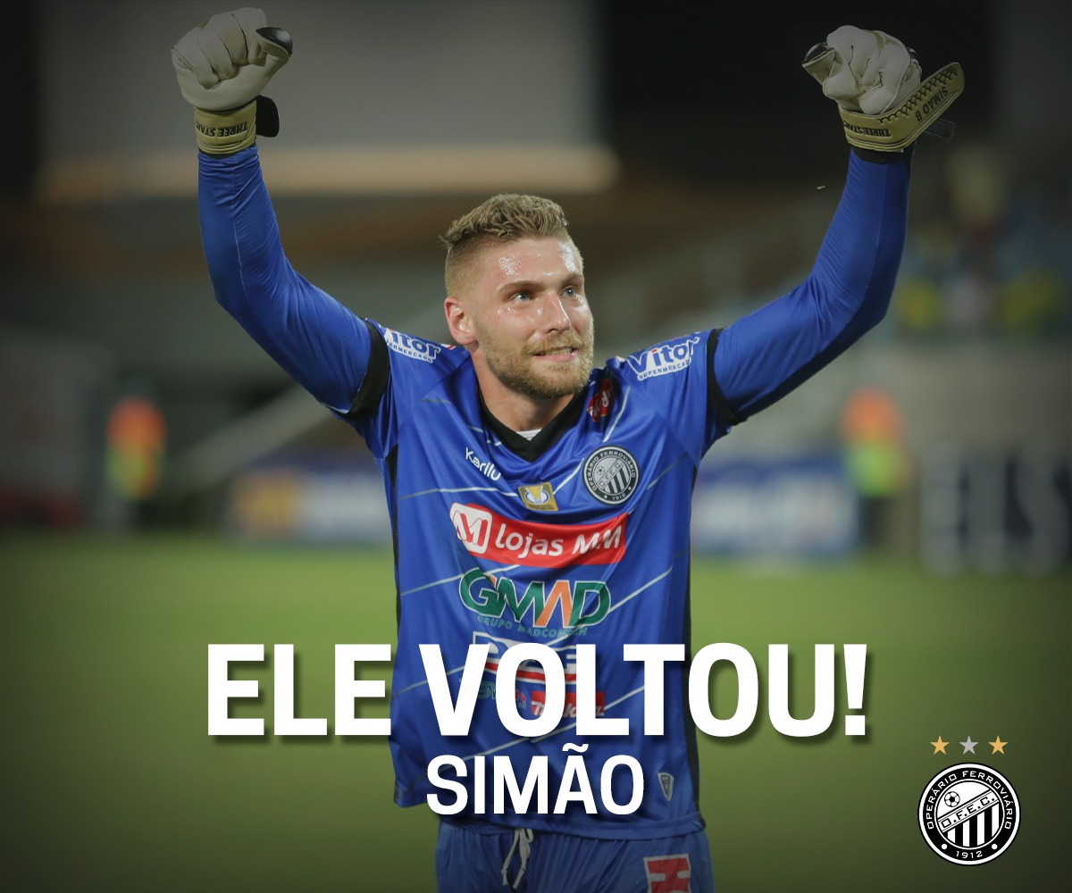 Operário-PR anuncia retorno de goleiro que estava na Europa para 2021