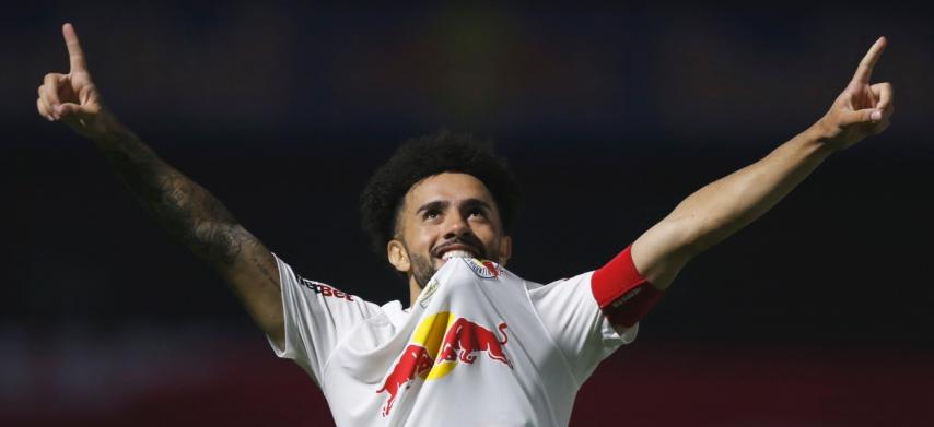 Claudinho completou 100 jogos e marcou seu 17.º gol pelo Brasileirão. Foto: Ari Ferreira - RBBragantino