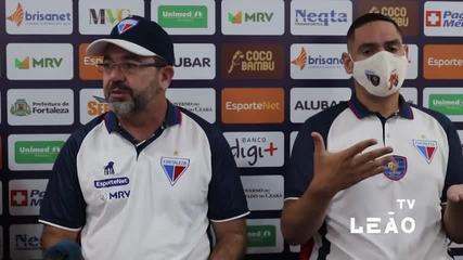 Após vencer o Vasco, técnico do Fortaleza exalta o elenco. VEJA O VÍDEO!