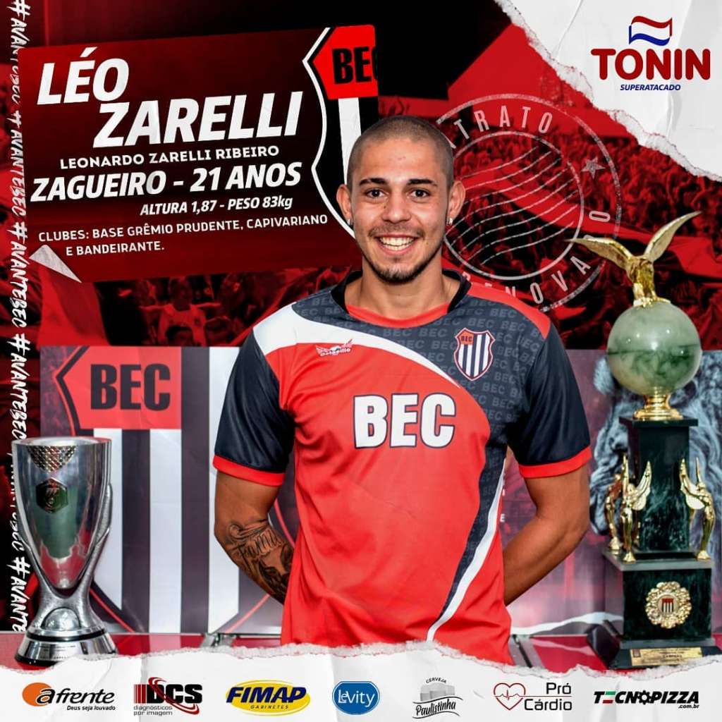 Léo Zarelli renovou com o Bandeirante até o final do estadual