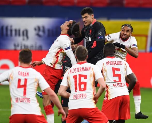 RB Leipzig e Liverpool se enfrentaram nesta terça-feira em Budapeste RB Leipzig e Liverpool se enfrentaram nesta terça-feira em Budapeste