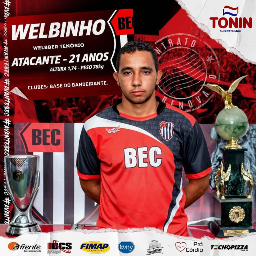 Welbinho renovou com o Bandeirante até o final do estadual