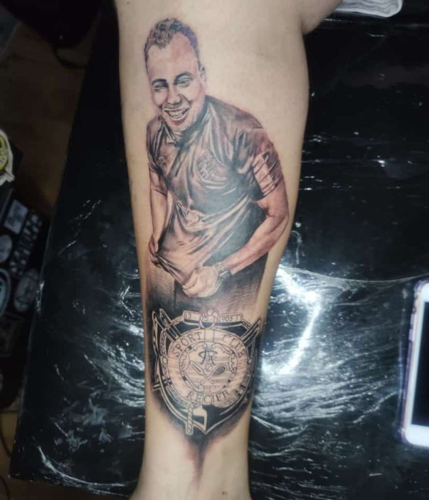 Torcedor do Sport fez tatuagem de Jair Ventura. Foto: Divulgação