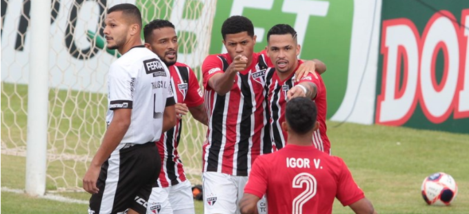 Sara e Luciano dão méritos a Igor Vinícius no primeiro gol