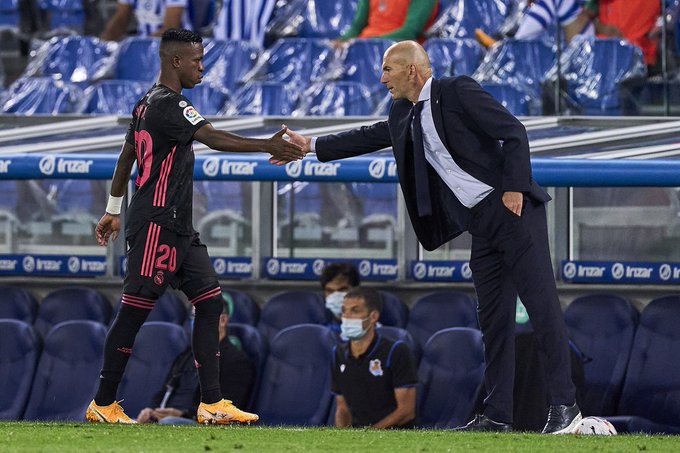 Zidane defende Vinícius Jr: ‘Também fazia poucos gols pela qualidade que tinha’