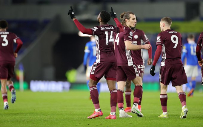 INGLÊS: Leicester vence Brighton, de virada, e assume a segunda colocação