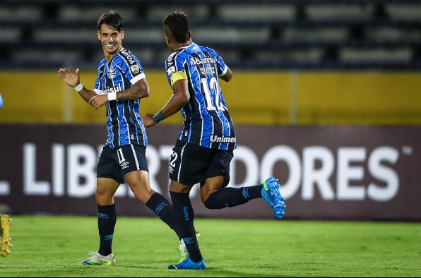 Ferreira comemora primeiro gol do Grêmio em Cusco - Lucas Uebel/Grêmio FBPA