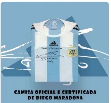 Leilão de camisa autografada por Maradona se aproxima e colecionador está otimista 2 0002050536131 img