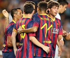 Neymar minimiza passar em branco em goleada do Barcelona