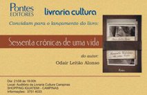 Jornalista Odair Alonso autografa seu livro de crônicas em Campinas