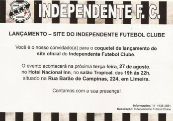 Independente fará evento de lançamento do site oficial