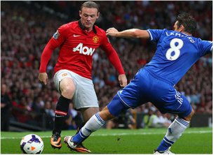 INGLÊS: Rooney é titular e Manchester fica no 0 a 0 com Chelsea