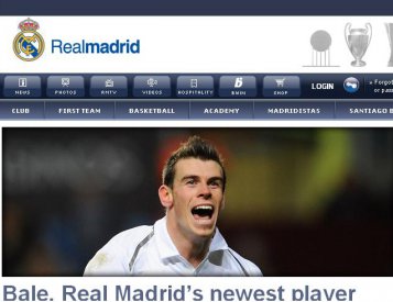 Espanhol: Real Madrid encerra novela e anuncia chegada de Bale