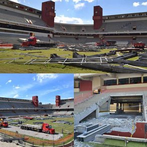 Copa 2014: Liberadas, obras da Arena da Baixada são retomadas