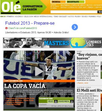 Sul-Americana: Ponte Preta é destaque em principal site de esporte da Argentina