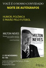 Principal cronista esportivo do Brasil lança livro em São Paulo nesta 2.ª