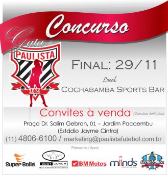 Paulista anuncia fase final de concurso para Gata do Paulistão