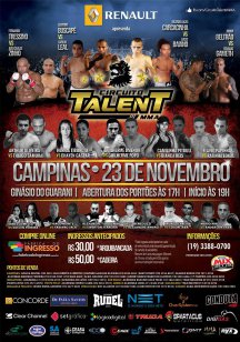 Circuito Talent MMA fecha ano em Campinas com ex-UFC na luta principal