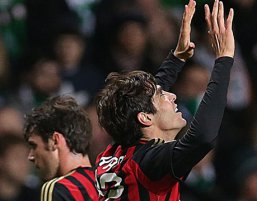 Liga dos Campeões: Kaká festeja gol e diz: ‘No Milan se preocupam comigo’