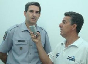 Policiamento garante a segurança para a partida entre Santos e Atlético-PR