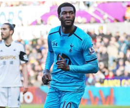INGLÊS: Tottenham supera Swansea com dois gols de Adebayor