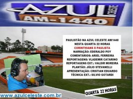 Rádio Azul Celeste de Americana transmite duelo do Paulistão nesta quarta-feira