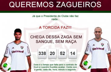 Torcida de time do Brasileirão cria site para pedir reforços para a zaga