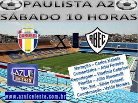 Rádio Azul Celeste de Americana transmite duelo da Série A2 neste sábado