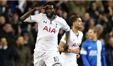 LIGA EUROPA: Adebayor brilha, Tottenham vira e avança