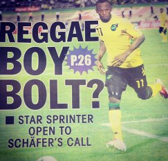 Para botar correria? Técnico da Jamaica quer Usain Bolt no futebol