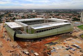 Copa 2014: Arena Pantanal recebe demarcação do campo de jogo